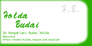 holda budai business card